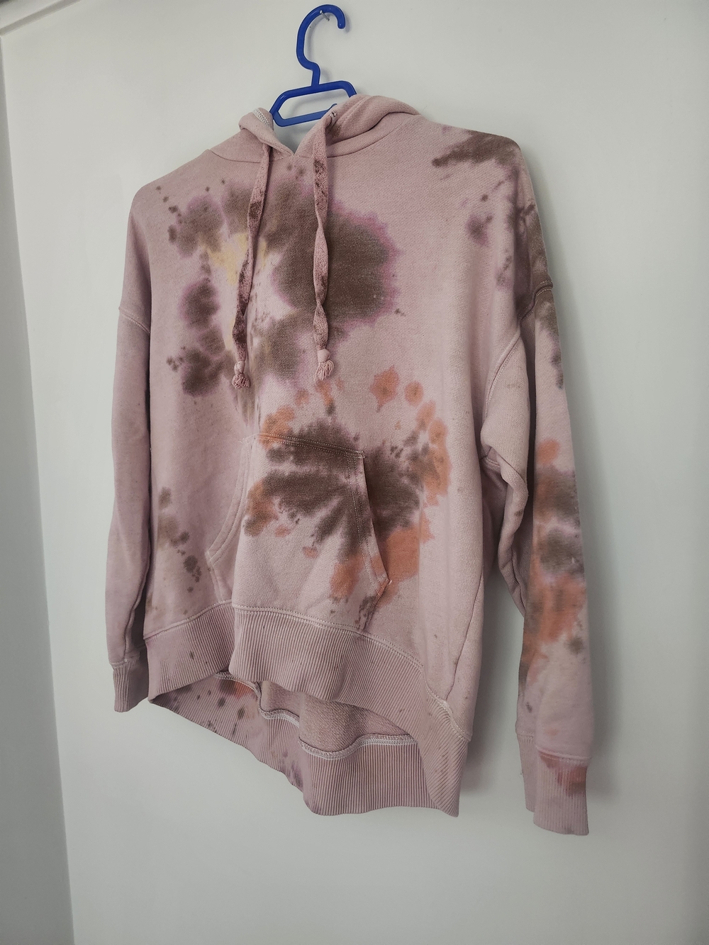 Aerie Pink Tie-Dye Hoodie – Pouch Pocket & Drawstring – Size XS